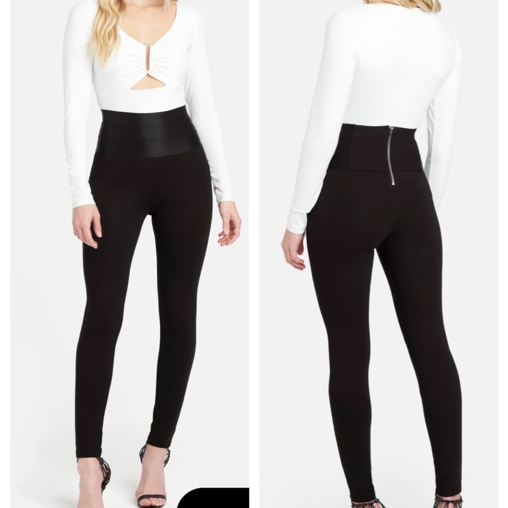SATINY HIGH WAIST LEGGINGS size XS ( Like new)